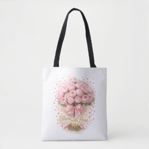 Blühe mit Liebe Florale Romantische Tasche