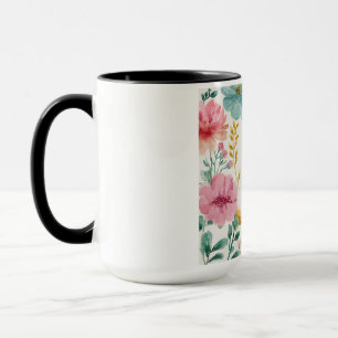 "Blühe, wo du gepflanzt bist" Florale Aquarell-Kun Tasse