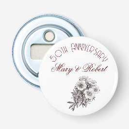 Blühen 50. Jahrestag - personalisiert Flaschenöffner