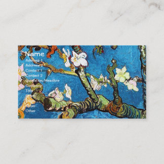 Blühen Almond Tree Van Gogh Kunst und Kultur Visitenkarte