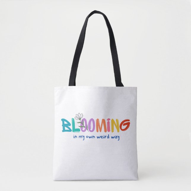 Blühen auf meine seltsame Art - Minimalistische To Tasche (Vorderseite)