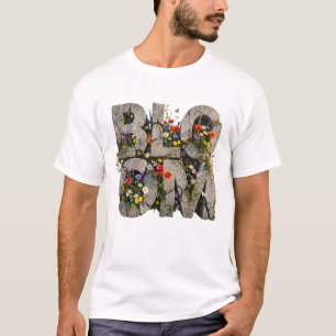 Blühen Beton Wildblume Typografie Psychische Gesun T-Shirt