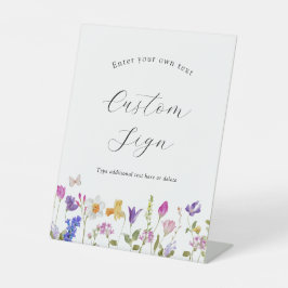 Blühen Blütenblumen Benutzerdefiniertes Textzeiche Sockelschild