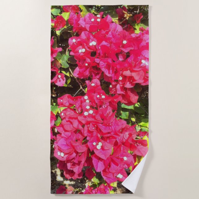 Blühen Bougainvillea Strandtuch (Vorderseite)