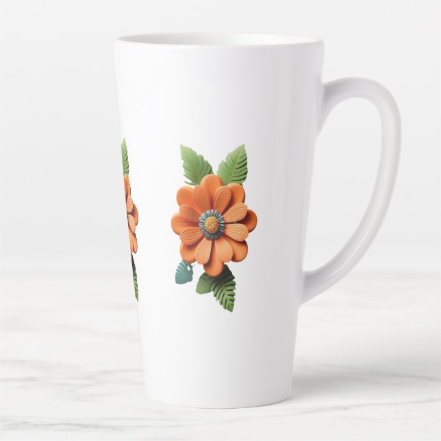 Blühen in glühenden Papier-Schnitt-Blütenblättern  Milchtasse (Rechts)