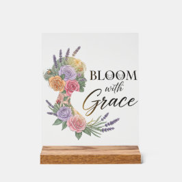 Blühen mit Grace Elegante Silhouette Acrylschild