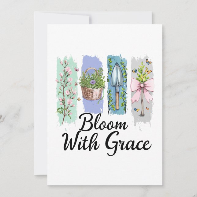Blühen mit Grace Garden Einladung (Vorderseite)