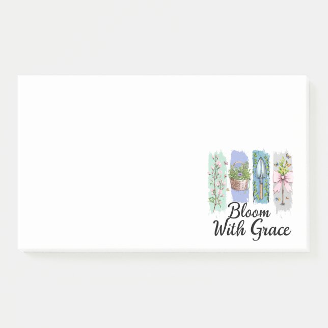 Blühen mit Grace Garden Post-it Klebezettel (Vorderseite)