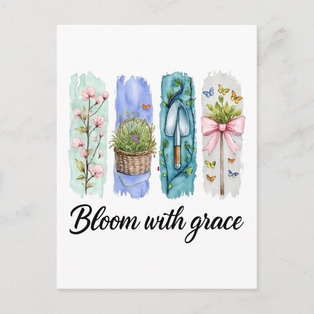 Blühen mit Grace Garden Postkarte (Vorderseite)