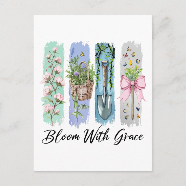 Blühen mit Grace Garden Postkarte (Vorderseite)