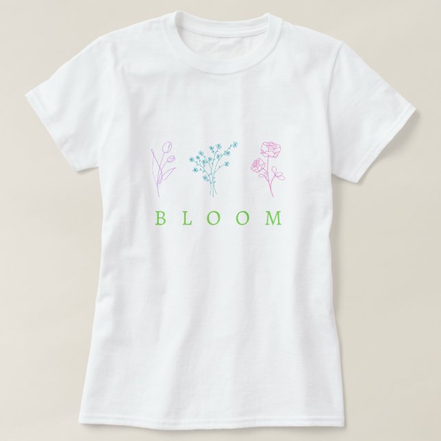 Blühen mit winzigen Blume T-Shirt (Design vorne)
