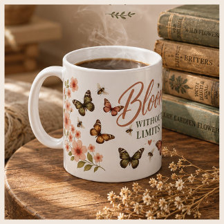 Blühen ohne Grenzen Grafik Boho Kaffeetasse