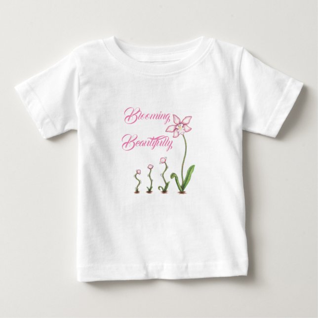 Blühen Schönes Wachstum der Blume Shirt (Vorderseite)