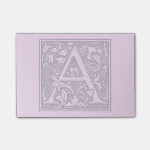 blühen Sie silbernes Monogramm - A Post-it Klebezettel