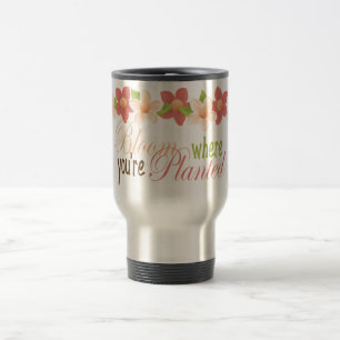 Blühen Sie, wo Sie gepflanzte Blumen-Tasse für Reisebecher