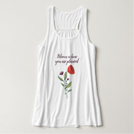 Blühen, wo man minimale wilde Blume pflanzt Tank Top