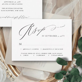 Blühend elegante Script-Auswahl RSVP Karte
