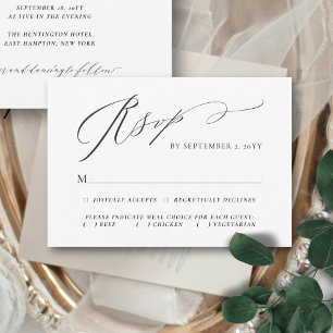 Blühend elegante Script-Auswahl RSVP Karte