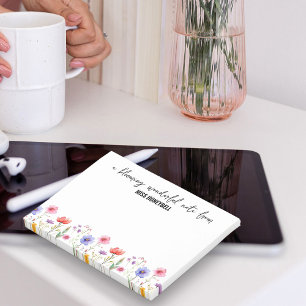 Blühend wundervolle personalisierte Wildblume Post-it Klebezettel