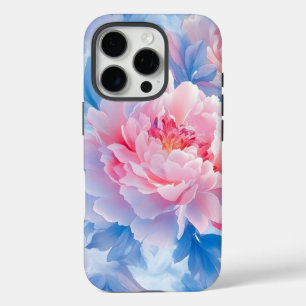 Blühende Abstrakte Wasserfarbenpionie iPhone 16 Pro Hülle