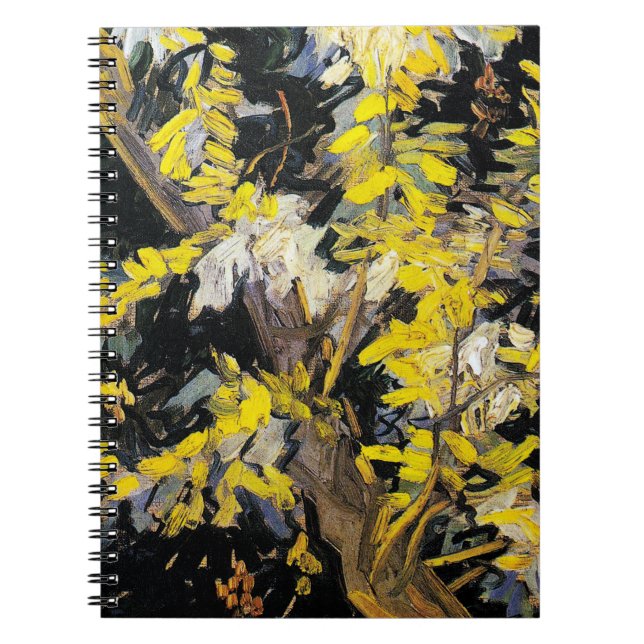Blühende Akazienzweige (1890) Van Gogh-Spirale Notizblock (Vorderseite)