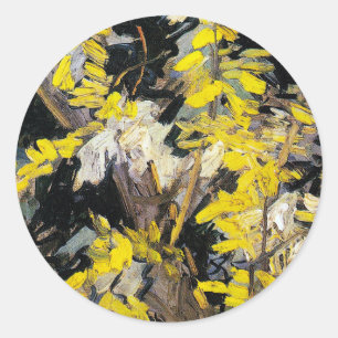 Blühende Akazienzweige (1890) Vincent Van Gogh Runder Aufkleber