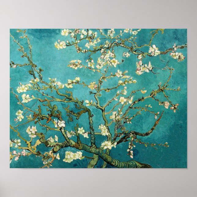 Blühende Almond Tree Vincent Van Gogh Poster (Vorne)