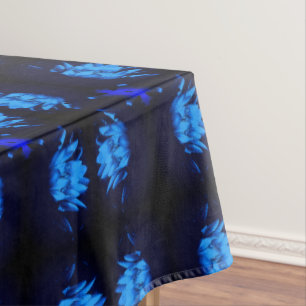 Blühende Blaue Wasserlilie Lotus Blume Abstrakt Tischdecke