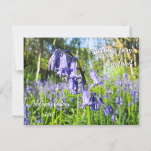 Blühende Bluebells - Personalisiert Postkarte