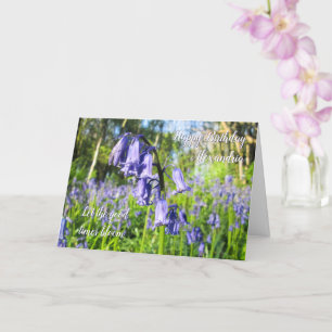Blühende Bluebells - Personalisierte Geburtskarte Karte