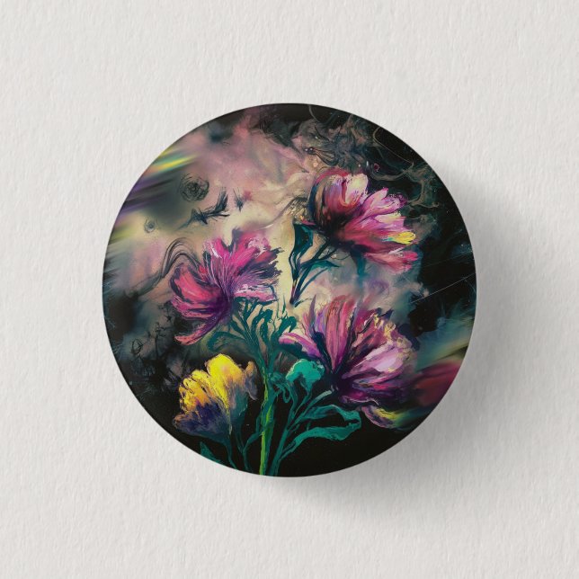 Blühende Blume Button (Vorderseite)