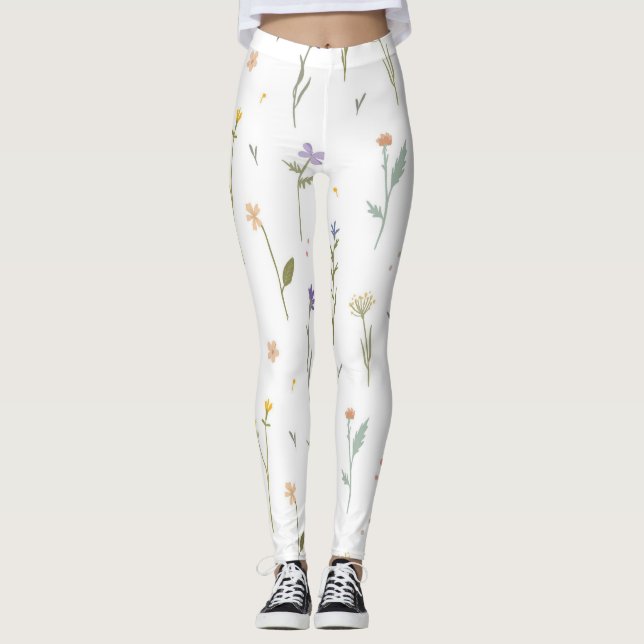 Blühende Blume Leggings (Vorderseite)