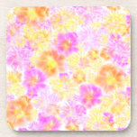 Blühende Blume Muster der Shibori-Gefärbte Krawatt Getränkeuntersetzer<br><div class="desc">Gefärbte Krawatte blühende Blume Mode Trend Design Muster Wohngestaltung,  Handys,  Teppiche,  Decken,  Vorhänge,  Kissen. Moderne koreanische ästhetische Orchideen-gefärbte Krawatte in gesättigter Rosa,  Gelb,  Pfirsich,  Orange. Shiburi Farbmuster Wohngestaltung. Tiedye Blume Muster,  Regenbogenfarben gefärbte Krawatte</div>