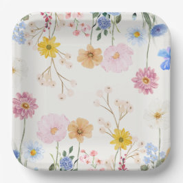 Blühende Blume Pappteller