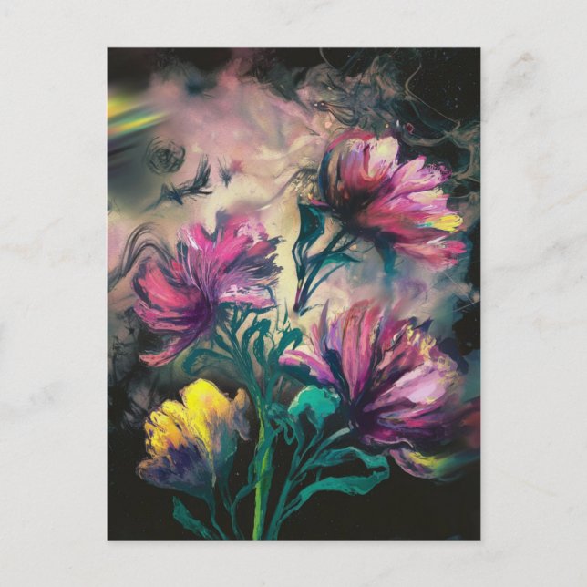 Blühende Blume Postkarte (Vorderseite)