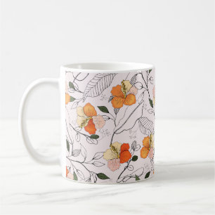 Blühende Blume. Realistischer abgeschiedener nahtl Kaffeetasse