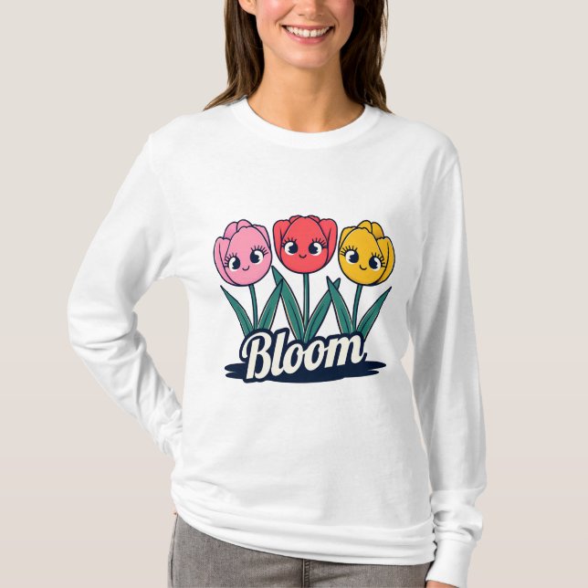 Blühende Blume T-Shirt (Vorderseite)