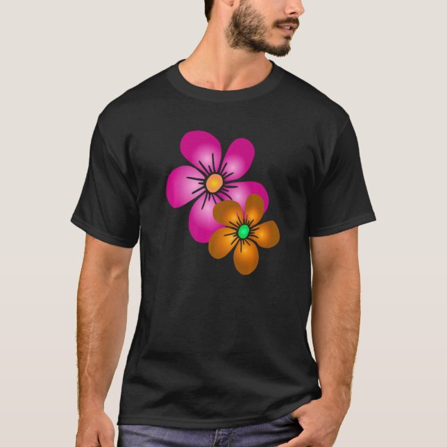 Blühende Blume Tendril florales Muster Blossom Blo T-Shirt (Vorderseite)