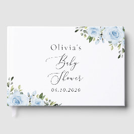 Blühende Blumen, Grünpflanzen, Boho, Babydusche Gästebuch