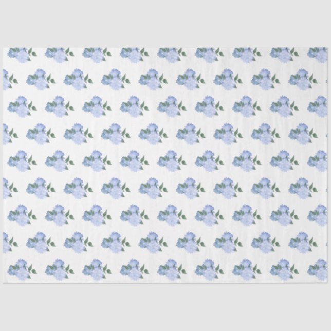 Blühende Blumen und Grünmuster Seidenpapier (Vorderseite)