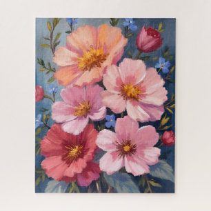 Blühende Blütenblätter   Florale Aquarellmalerei