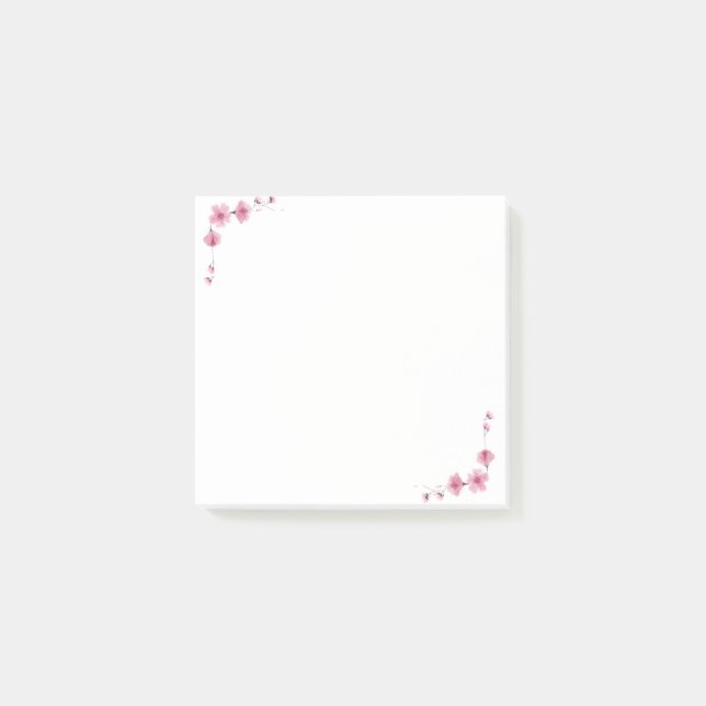 Blühende Blütenblätter Post-it Klebezettel (Vorderseite)