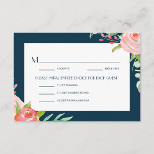 Blühende Botanicale RSVP-Hochzeitkarte RSVP Karte