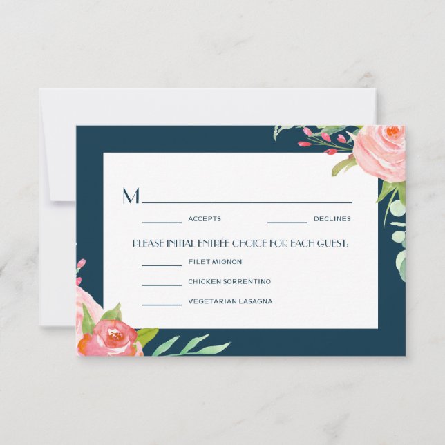 Blühende Botanicale | RSVP-Hochzeitkarte RSVP Karte (Vorderseite)