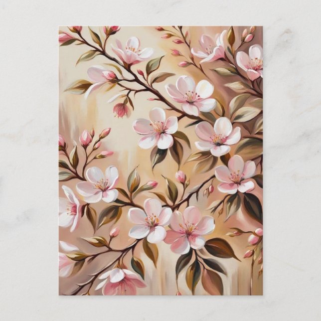 Blühende Branch Postkarte (Vorderseite)