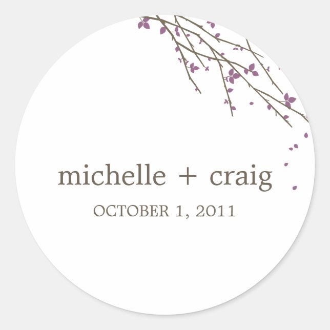 Blühende Branchen bevorzugen Sticker - Pflaume (Vorderseite)