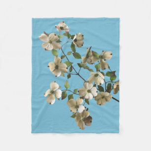 Blühende Dogwood-Baumzweigung Fleecedecke