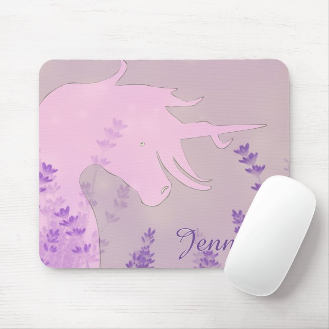 Blühende Einhornblume (violette Blumen) Mousepad (Mit Mouse)