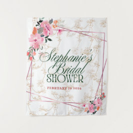 "Blühende Elegance: Ein Blumenfantasietapestes" Wandteppich