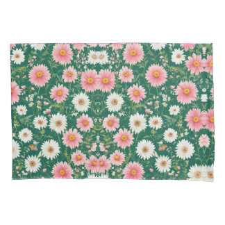 Blühende Eleganz: Blumenmuster-Kissen Kissenbezug